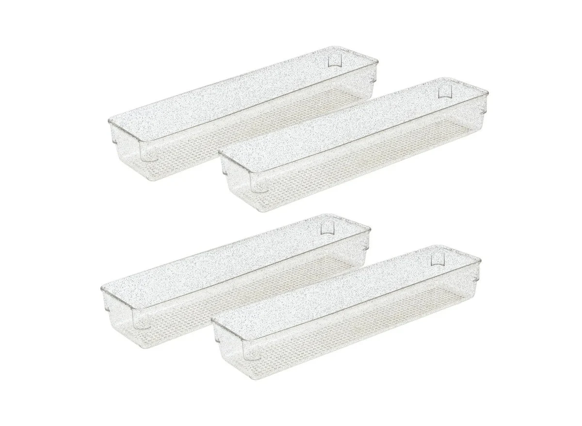 Trio Home 3PC Drawer Organizers - Storage Bins for Makeup and Gadgets