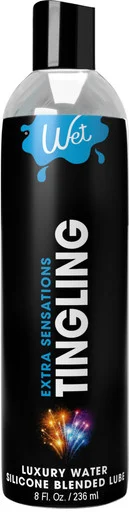 Wet Extra Sensations Tingling Water/silicone Blend Based Lubricant 8 Oz - Adult Toys