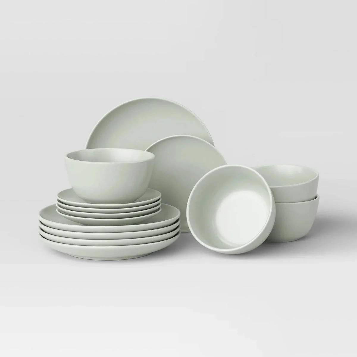 Threshold 12pc Stoneware Avesta Dinnerware Set- Light Green (See Description)