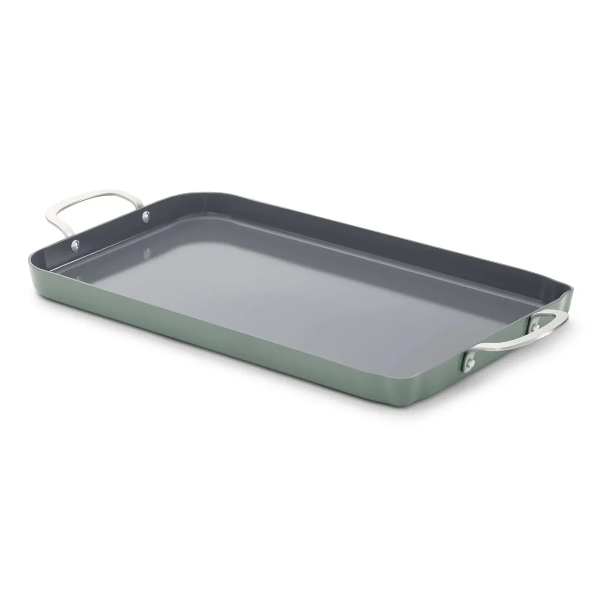 Calphalon Ceramic Double Griddle Silver