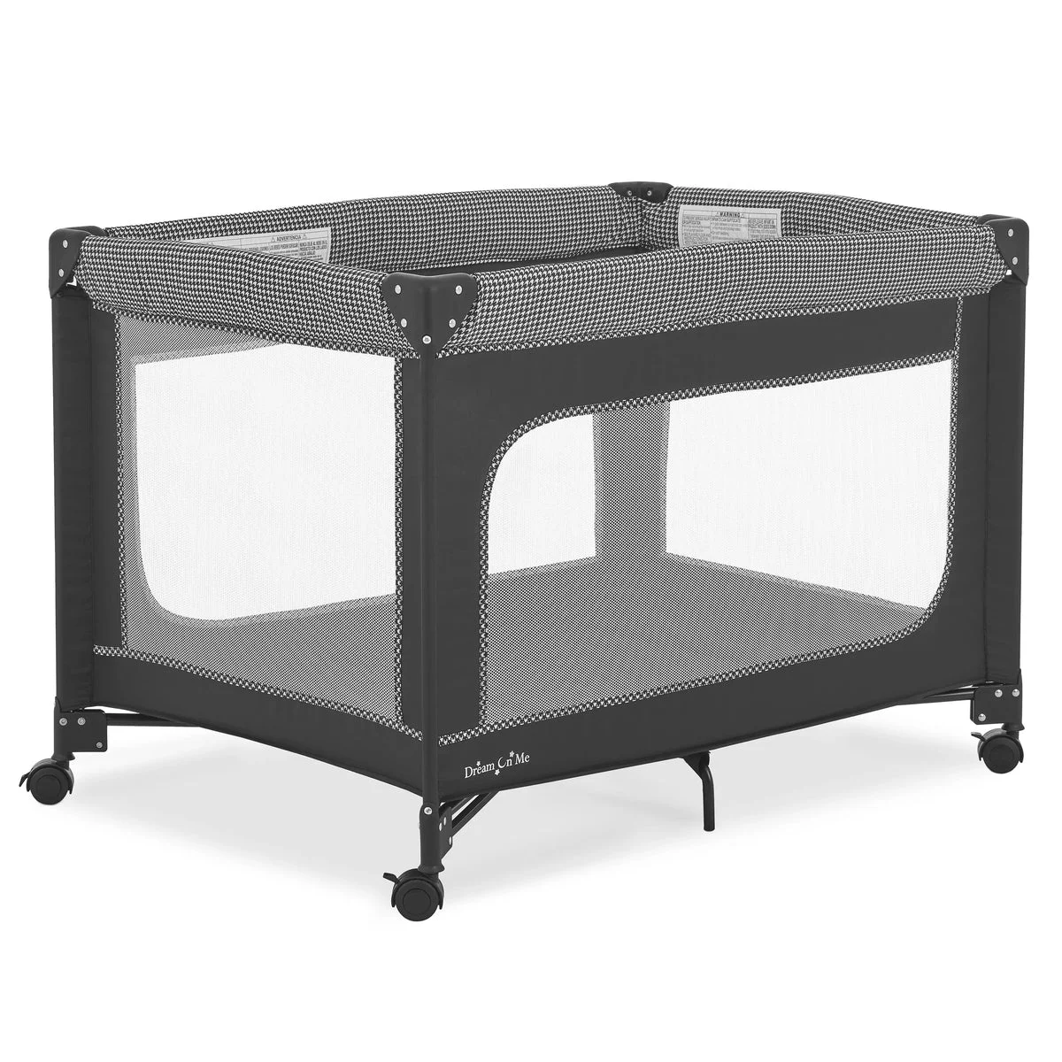 Dream On Me EZGo Portable Playard - Black And White