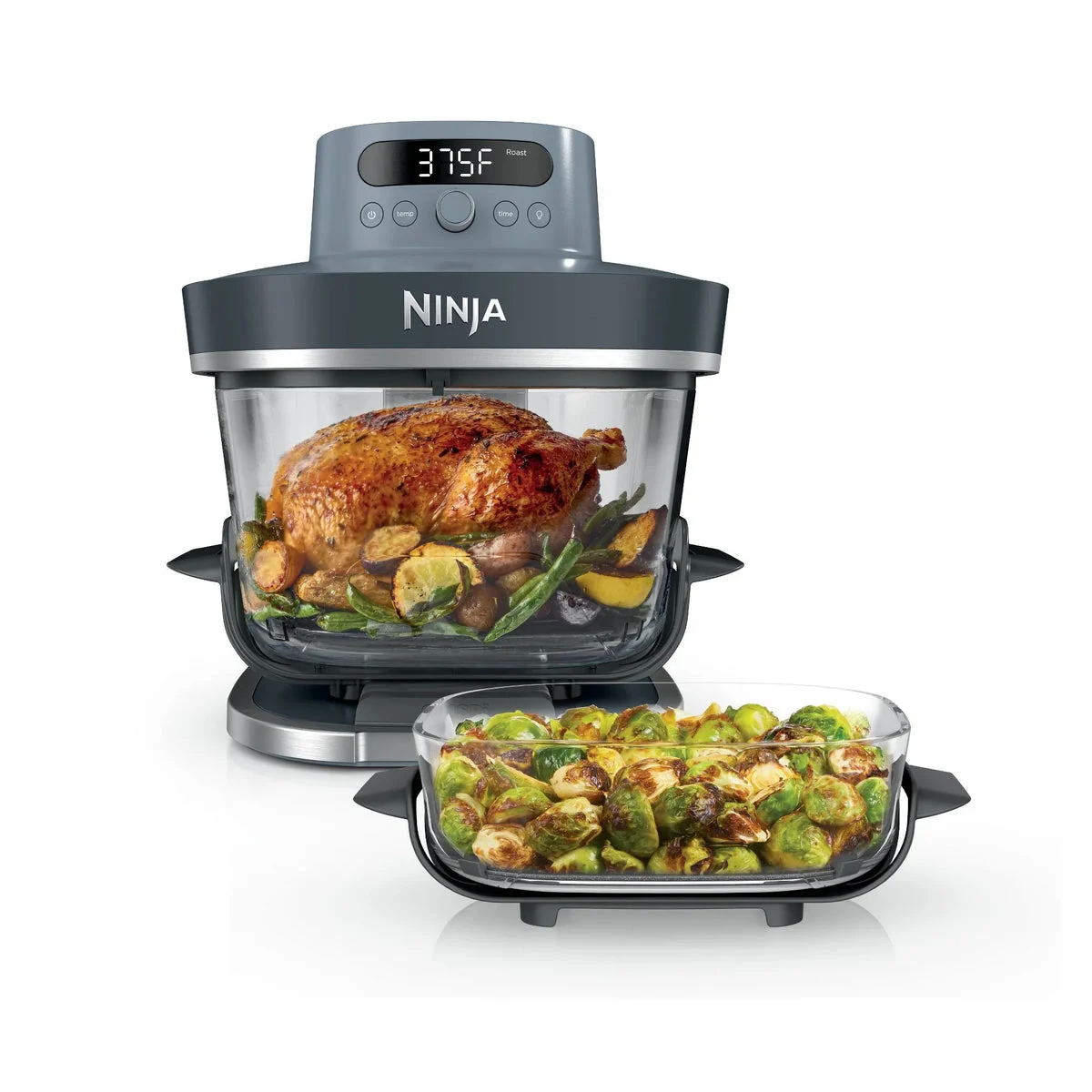 Ninja 6-Quart and 2.5-Quart Countertop Air Fryer - Non-Toxic Glass