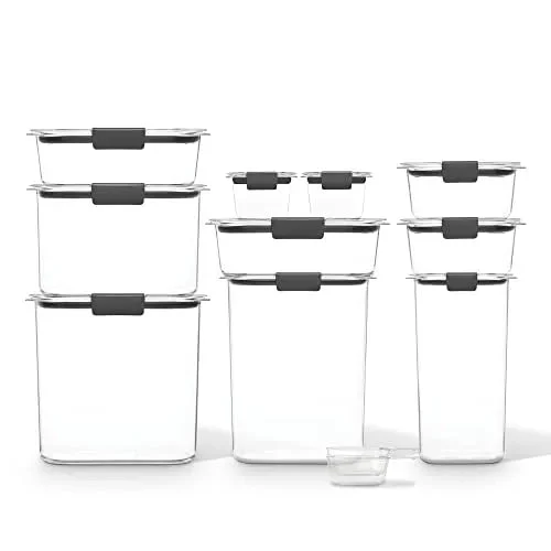 Rubbermaid 10-Piece Plastic Food Storage Container Set - Clear