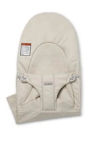BabyBjörn Fabric Seat for Bouncer, Woven/Jersey, Tri-Fabric - Light Beige