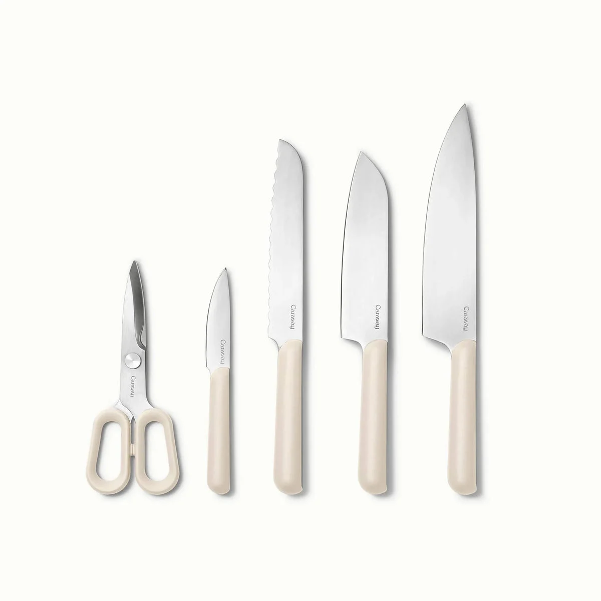 Caraway Home 5pc Knife Set - Cream