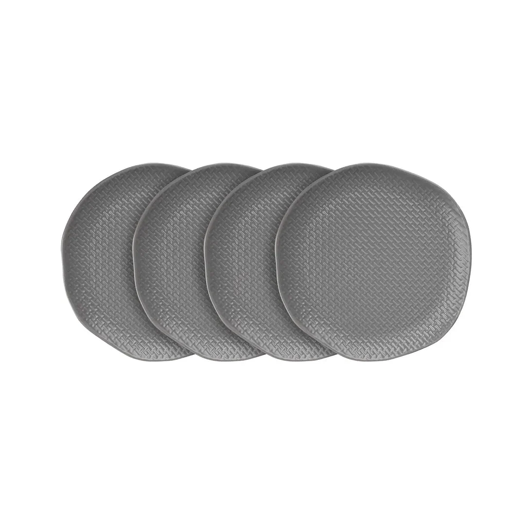 Stone Lain Abigael Stoneware Salad Plate Set of 4 - Gray