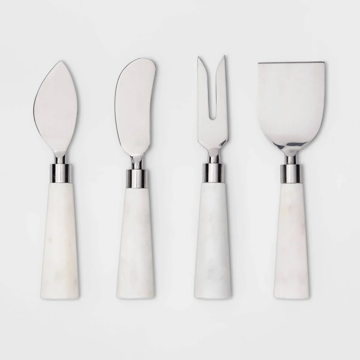 Threshold Set of 4 Cheese Knives - Marble White