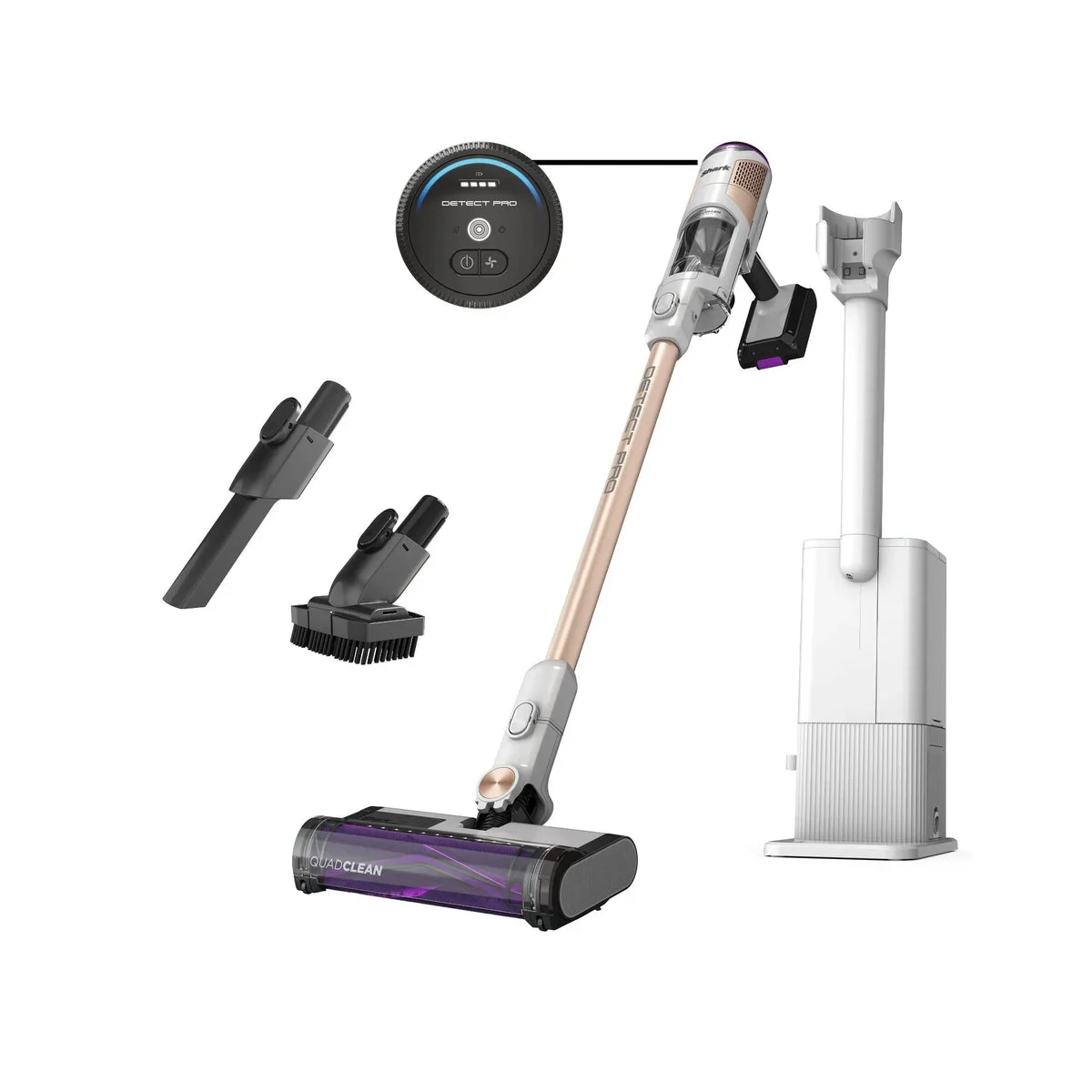 Shark Cordless Detect Clean and Empty Auto-Empty System with QuadClean Multi-Surface Brushroll