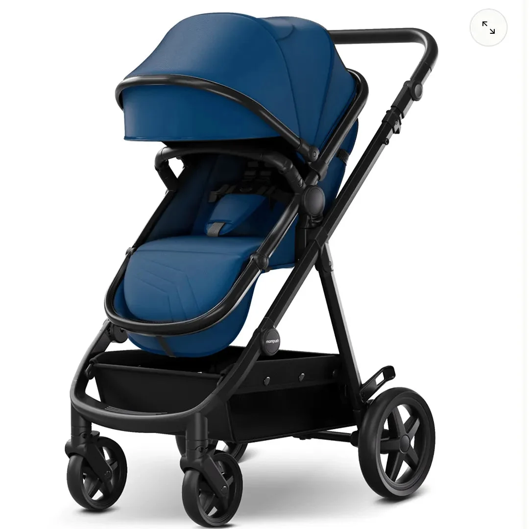 Mompush Meteor Stroller - Navy / Black Frame
