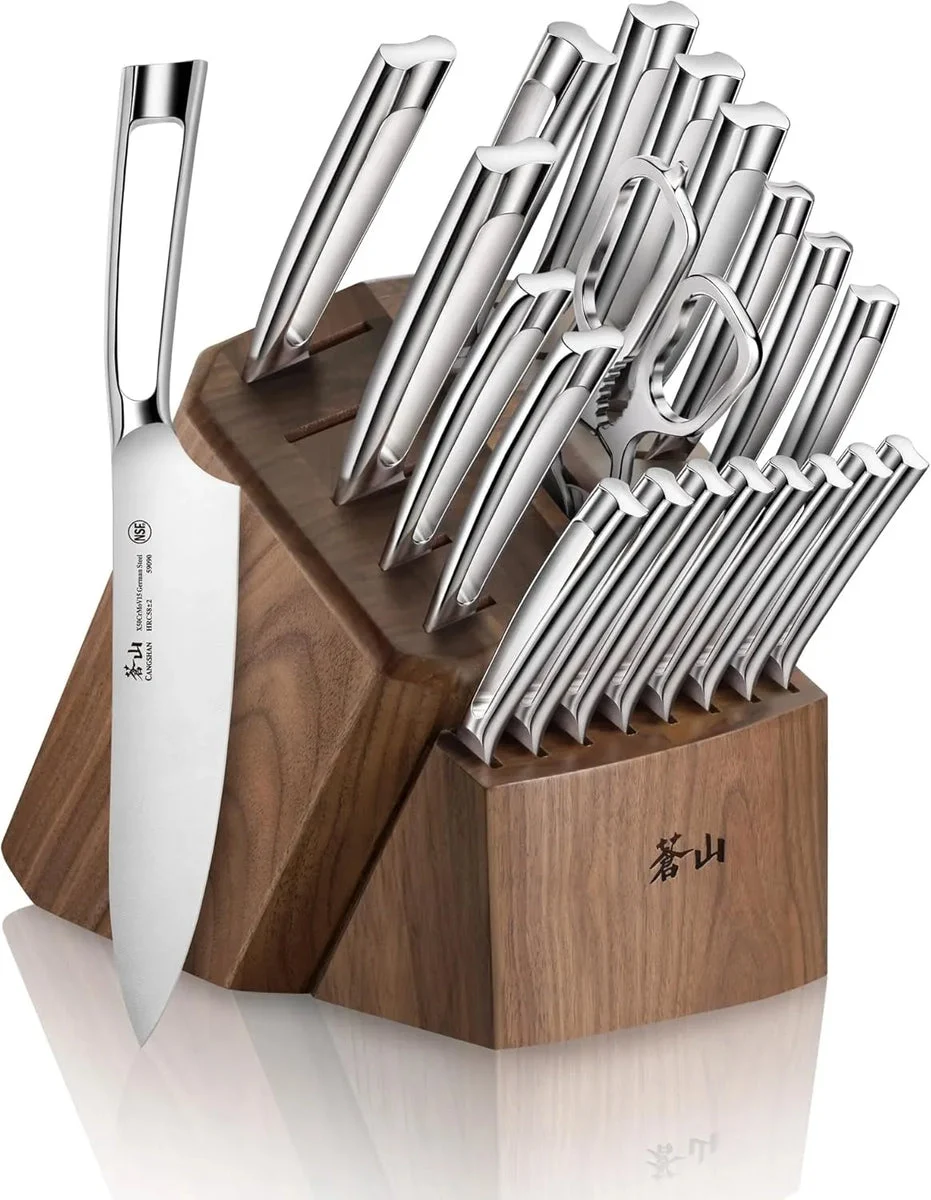 Cangshan 23-Piece German Steel Forged Knife Block Set