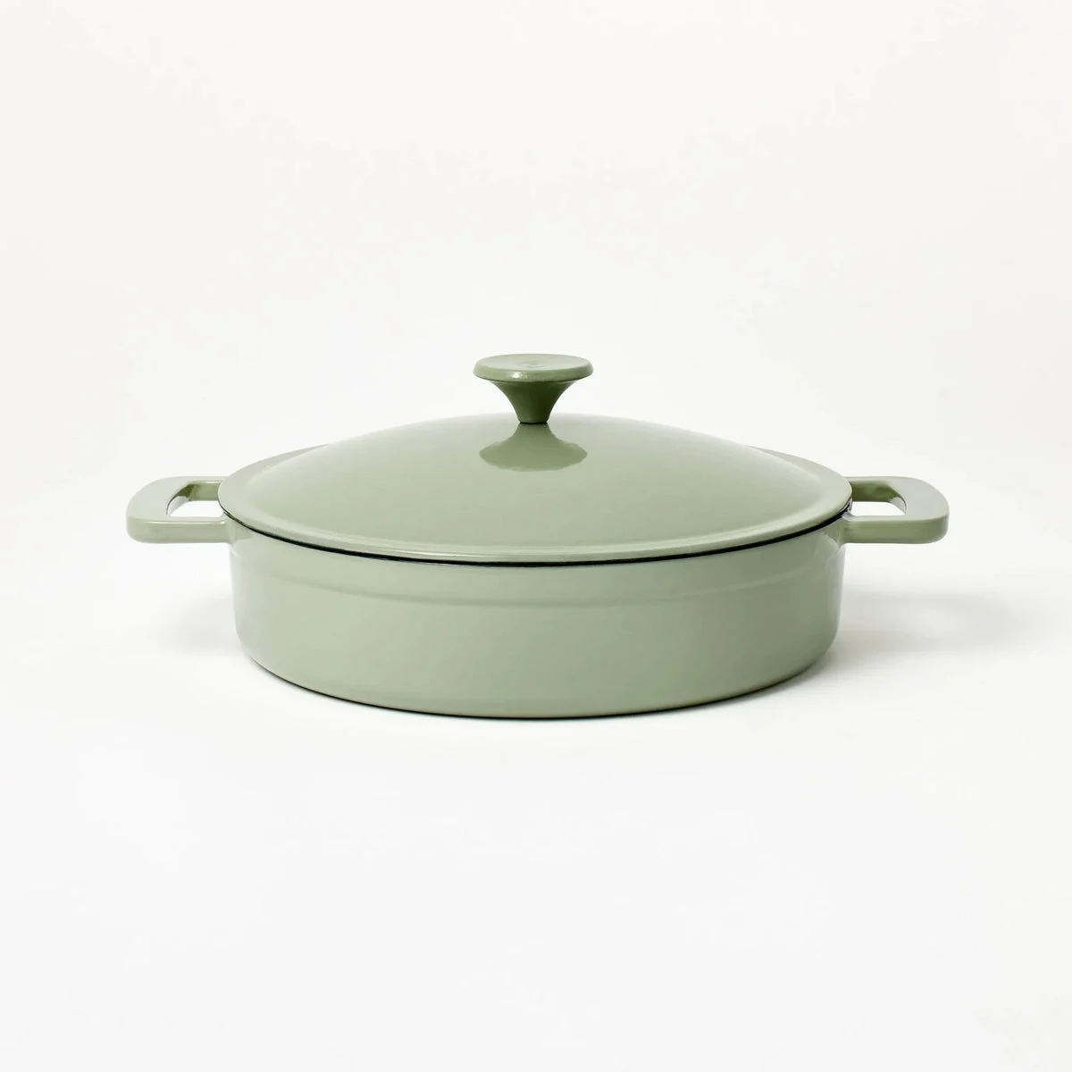 Figmint 3.5qt Enamel Braiser Sage Green - ™