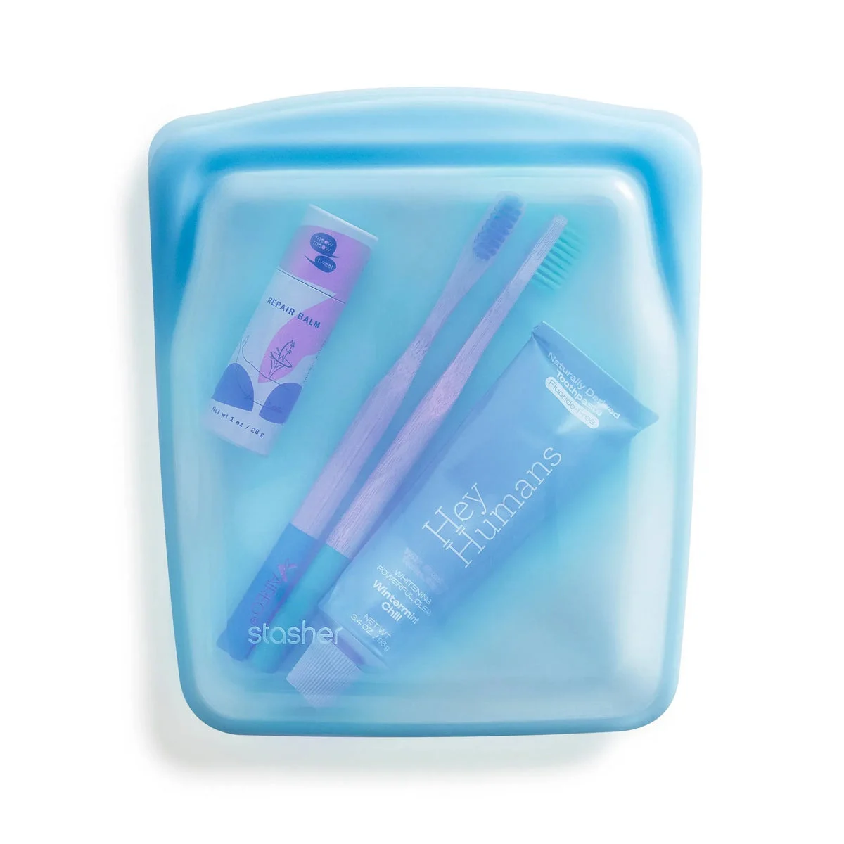 Stasher Premium Silicone Reusable Food Storage Quart Bag - Mystery Color