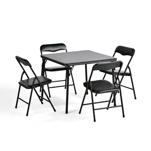 FurnitureR Kids 5-Piece Folding Square Table and Chair Set