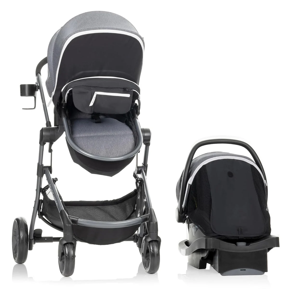 Evenflo Pivot Vizor Modular Travel System - Chasse Black