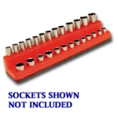 Mechanics Time Saver 721 1/4 In. Drive Deep Red Socket Holder 4-14mm