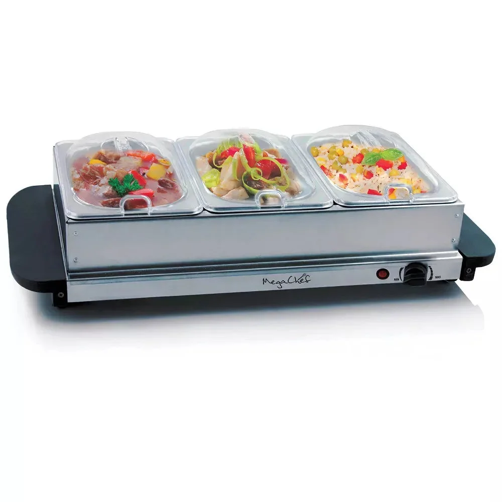 Megachef Buffet Server & Food Warmer - Stainless Steel