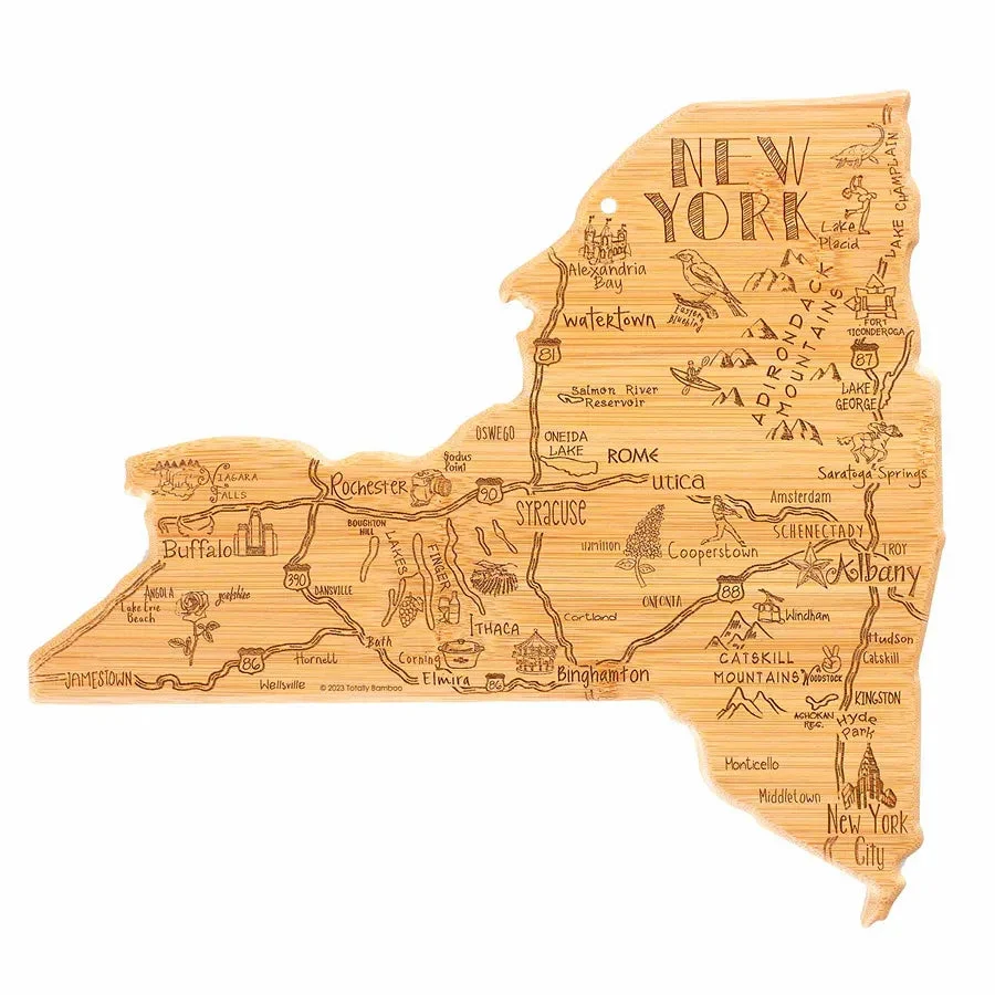 Totally Bamboo Destination New York Cutting Board, 13-1/4