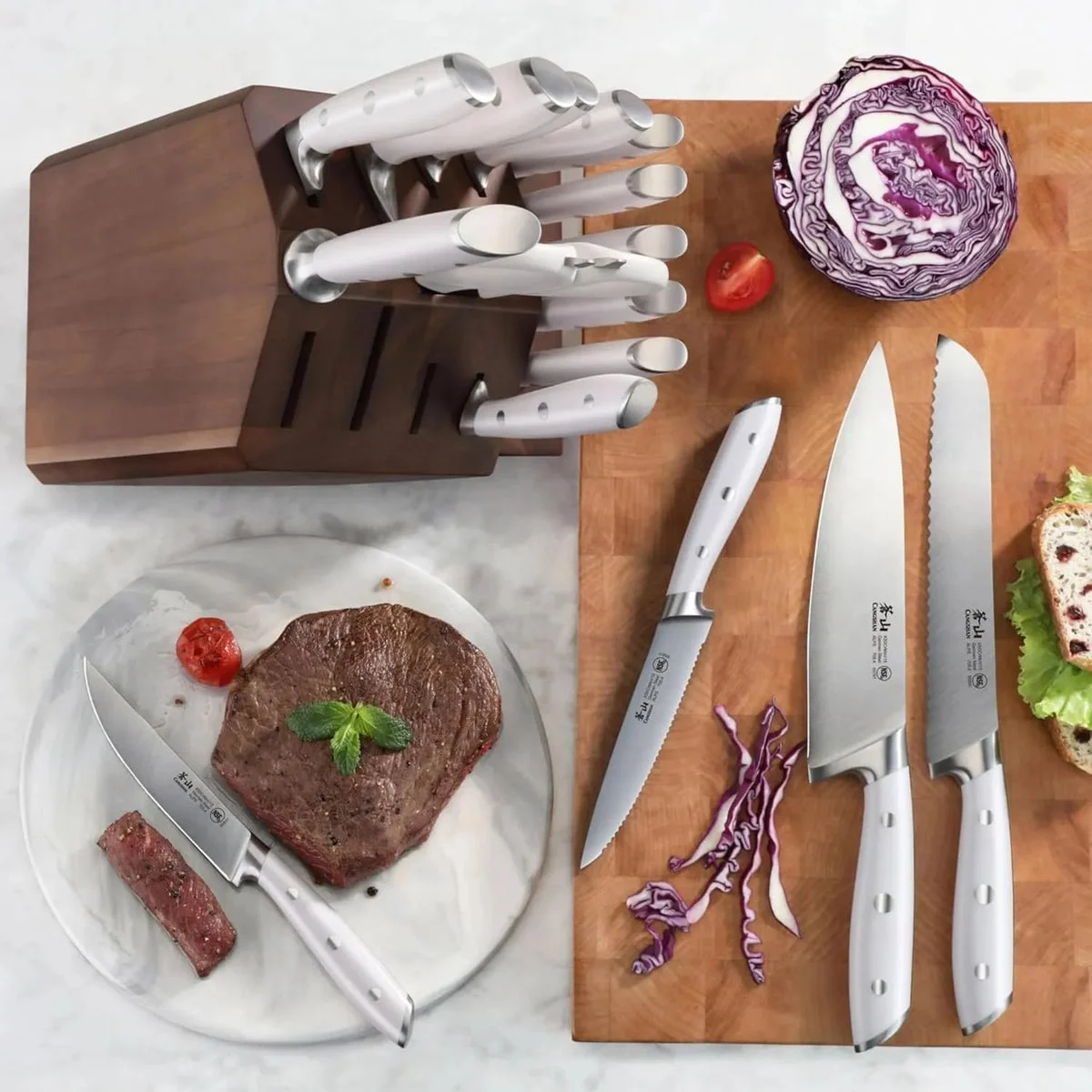 Cangshan German Steel Forged 17-Piece Knife Block Set