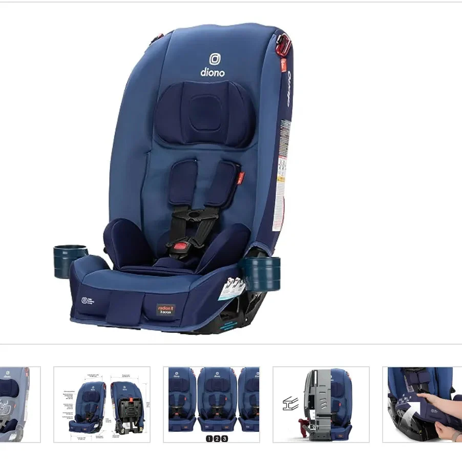 Diono Radian 3R All-In-One Convertible Car Seat, Blue Surge
