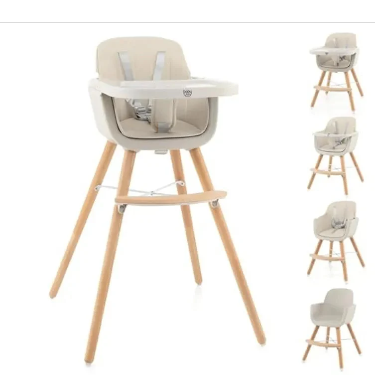 Baby Joy 3-in-1 Convertible Wooden High Chair