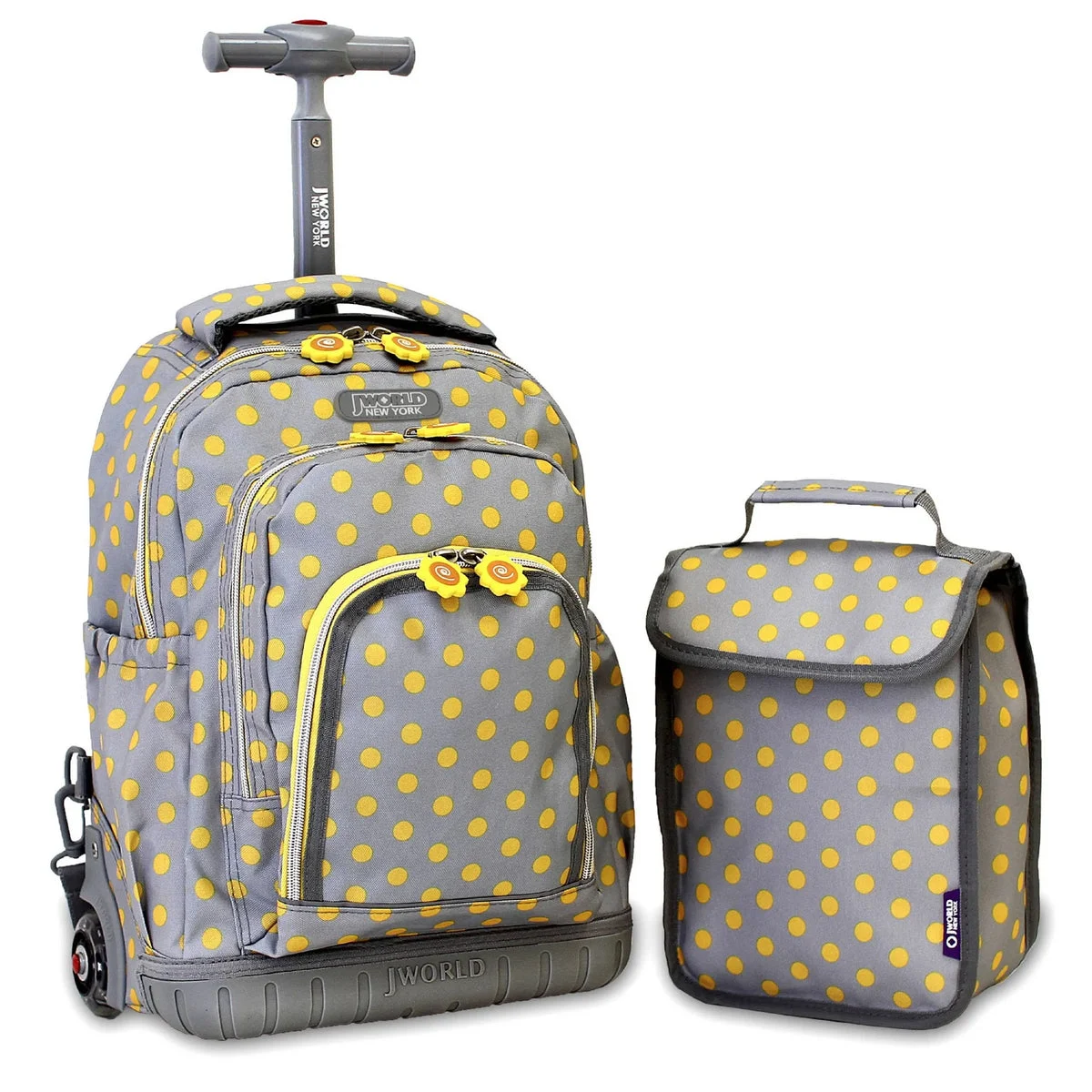 JWorld Kids' Rolling Backpack and Lunch Bag - Candy Buttons