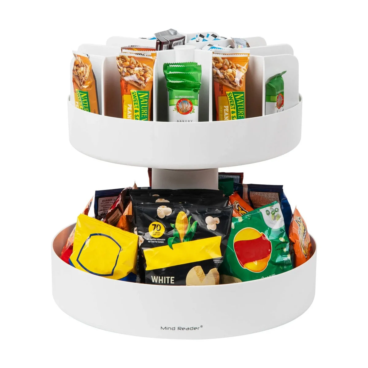 Mind Reader 2-Tier Snack Carousel Countertop Organizer