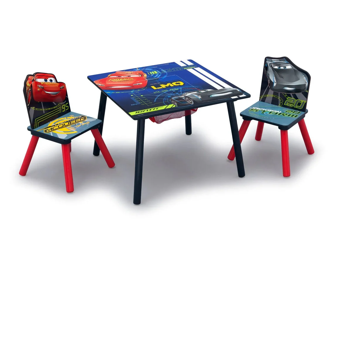 Delta Children Disney Pixar Cars Kids' Table and Chair Set with Storage