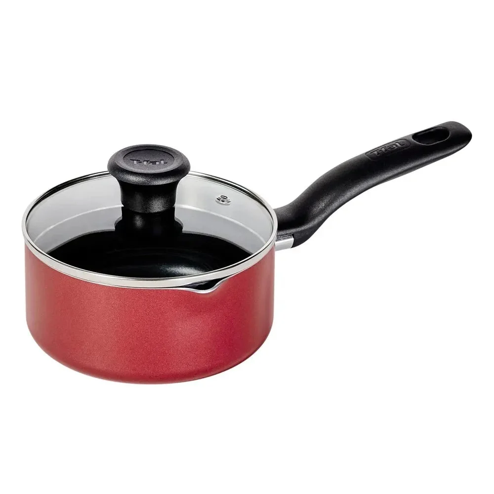 T-Fal Simply Cook 1.5qt Nonstick Sauce Pan with Lid Red