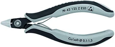Knipex 7942125ZESD 5 In. Precision Electronics Diagonal Cutters-esd-comfort Grip