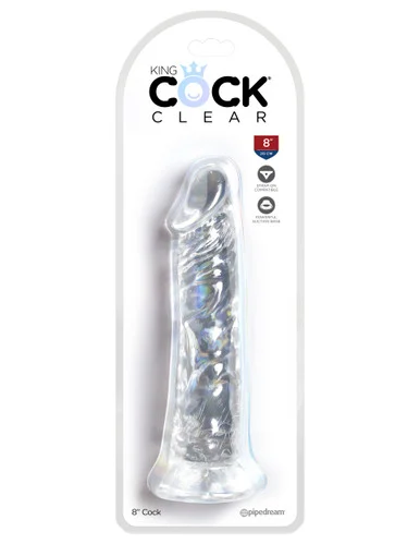 King Cock Clear 8 Inch Cock - Adult Toys