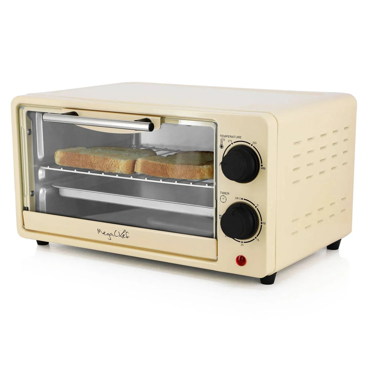 Megachef 9L Electric Counter Top Toaster Oven - Cream