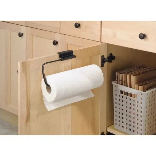 InterDesign Axis Over the Cabinet Paper Towel Holder in Bronze