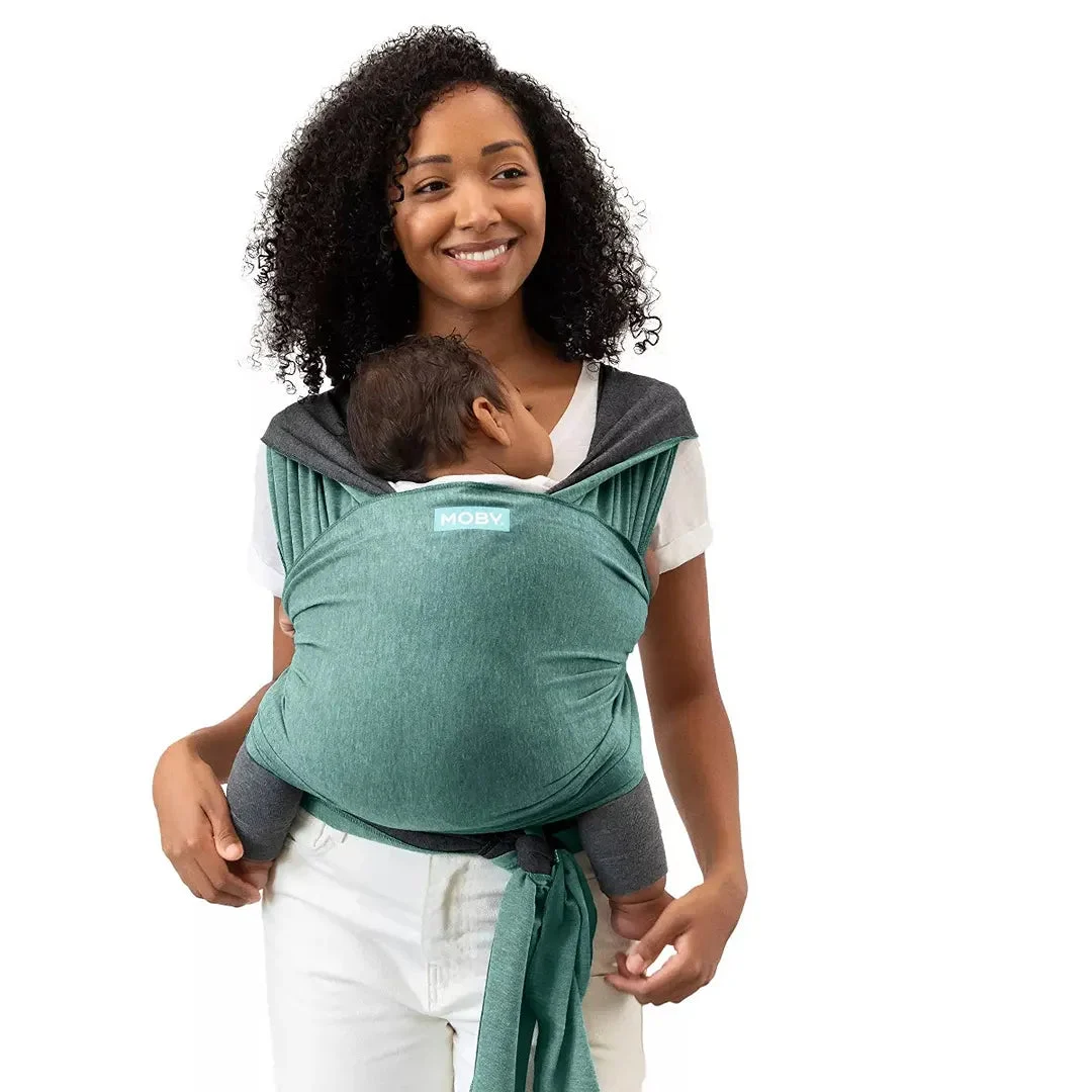 Moby Reversible Wrap Baby Carrier - Jade/Gray