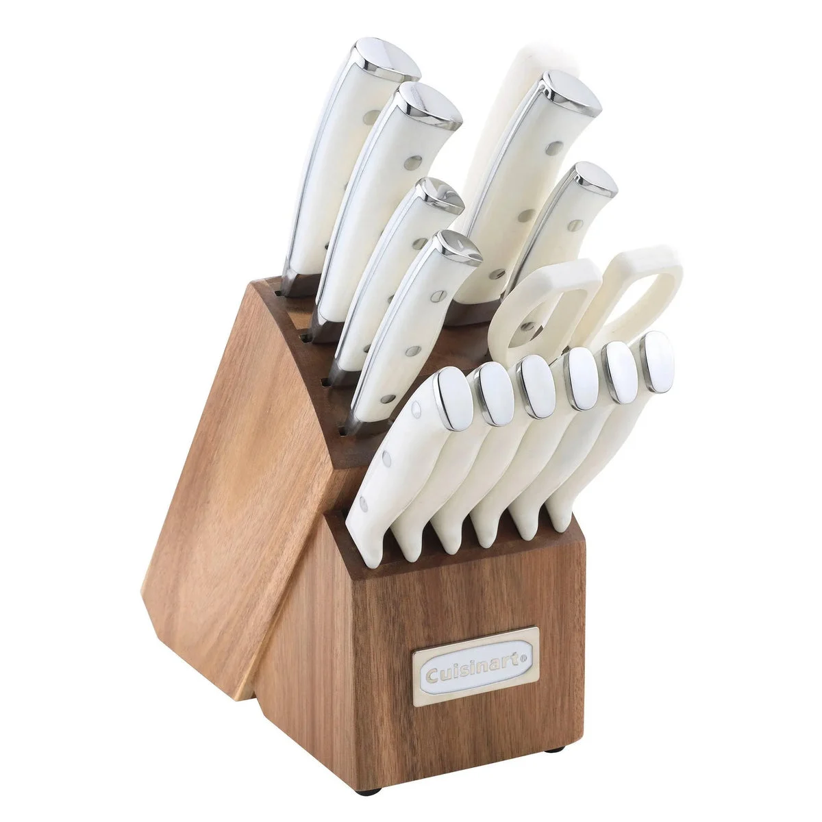 Cuisinart Classic 15pc Knife Block Set - White