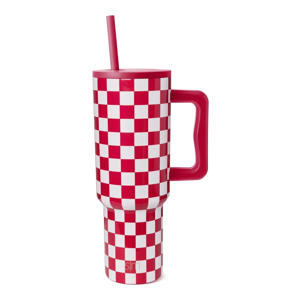 Simple Modern 40oz Trek Checkmate Straw Tumbler - Red/White