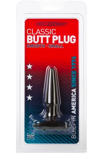 Classic Butt Plug Smooth - Small - Black