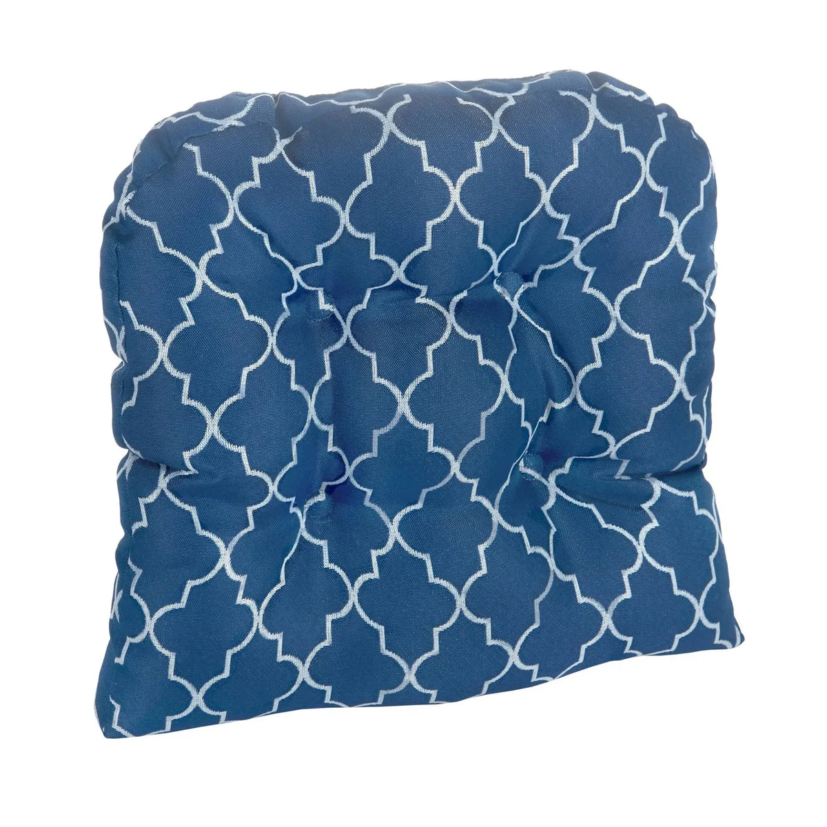Gripper 2pk Non-Slip Trellis Tufted Universal Chair Cushions - Blue