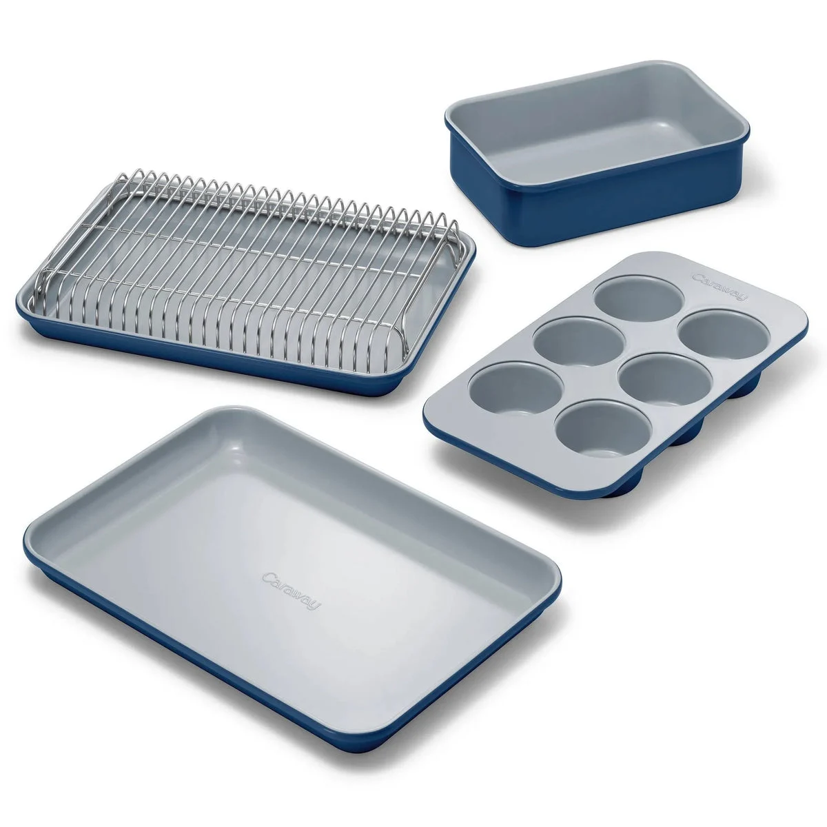 Caraway Ceramic Nonstick Mini Bakeware Set - Navy