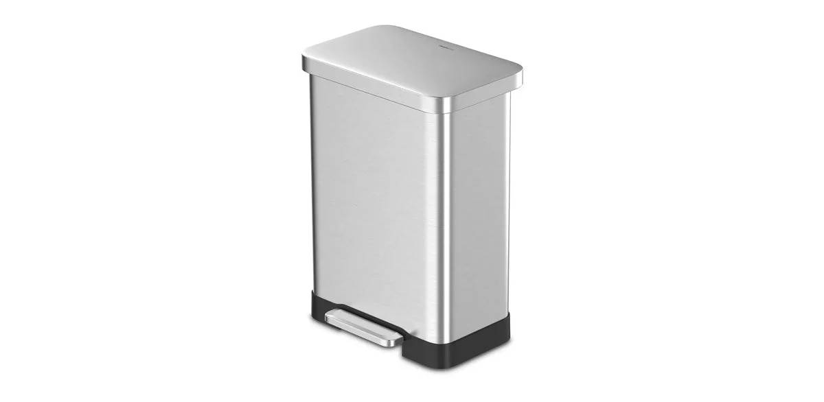 Qualiazero 20 GAL Stainless Steel Step On Trash Can With Soft Lid Close