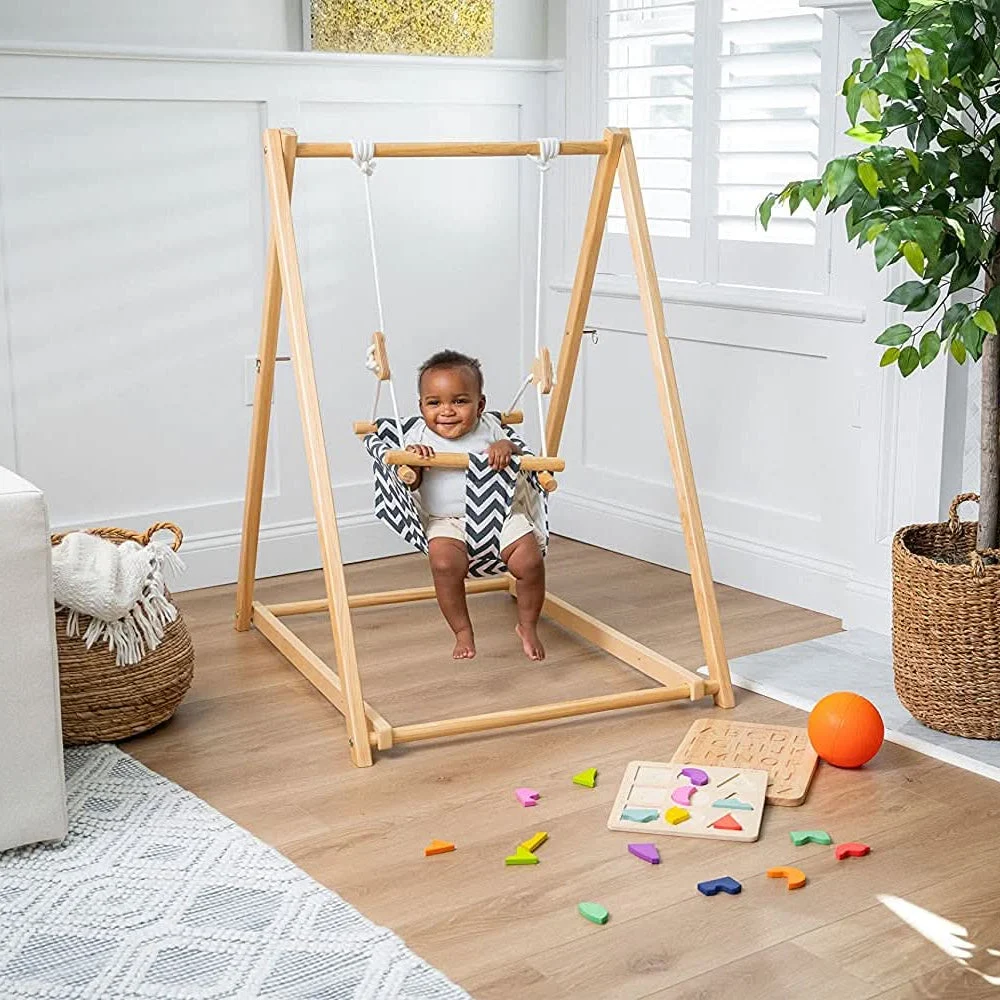 Avenlur Spruce | Foldable Baby Swing - Blue Wave