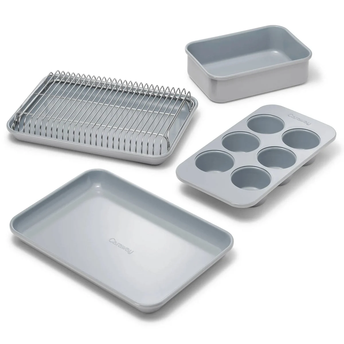 Caraway Home Ceramic Nonstick Mini Bakeware Set - Gray