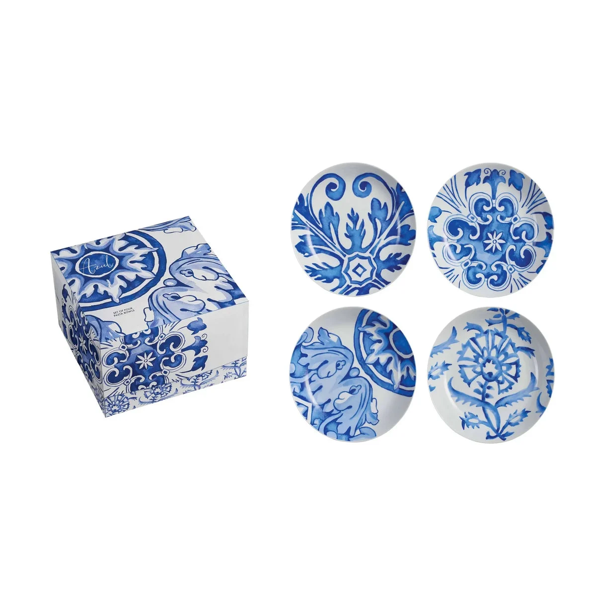 Rosanna 20oz. Set of 4 Azul Pasta Bowls