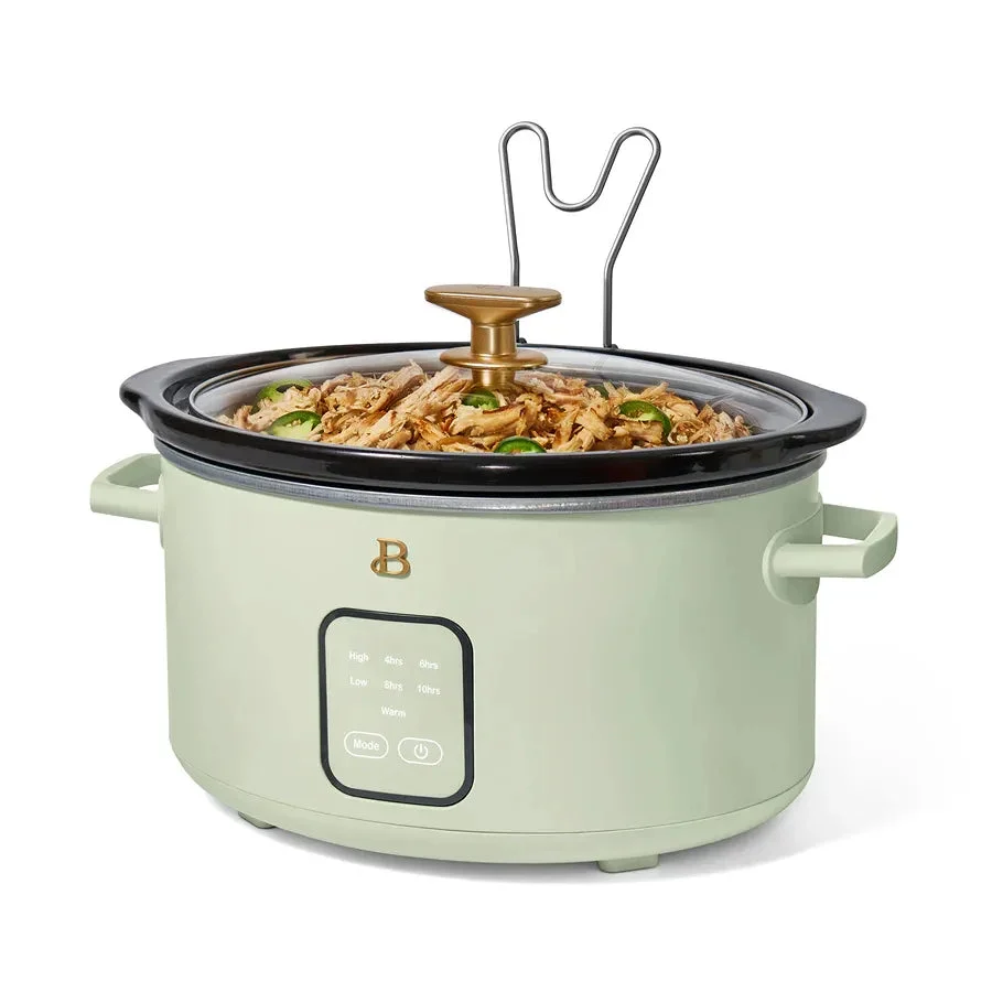 Beautiful 4Qt Slow Cooker with Touch-Activated Display - Green