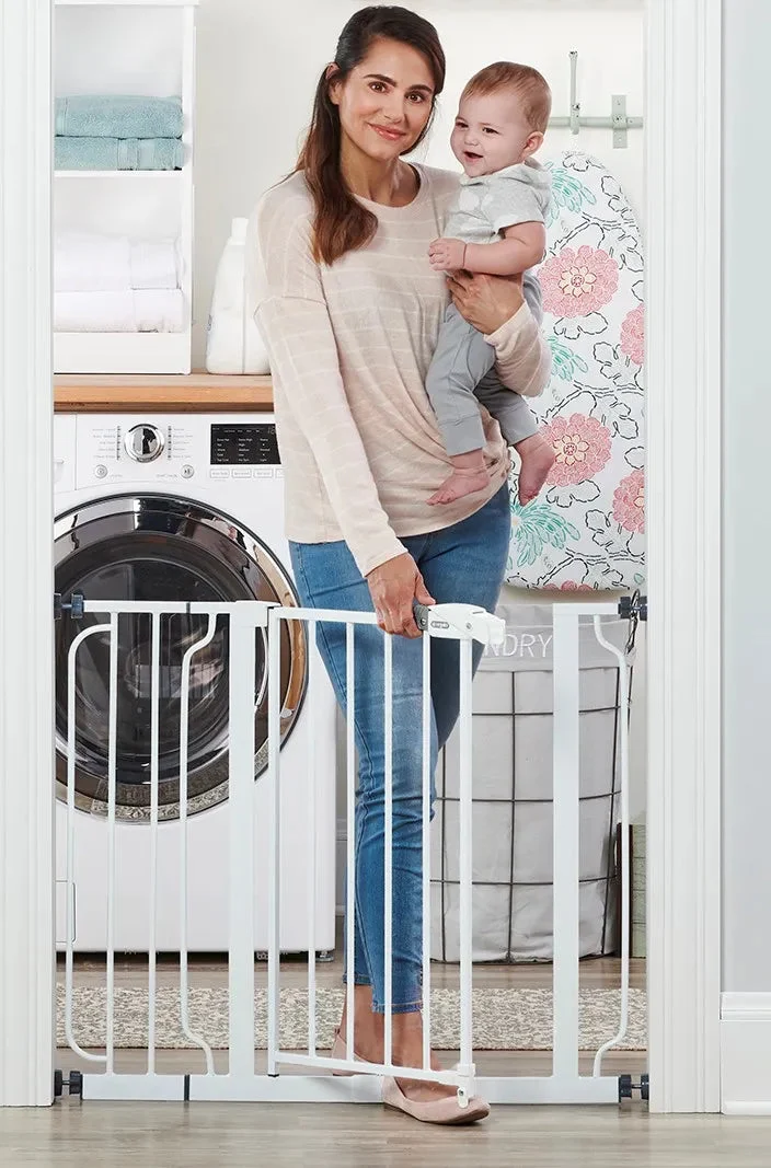 Regalo Easy Step 38.5-Inch Extra Wide Walk Thru Baby Gate - White