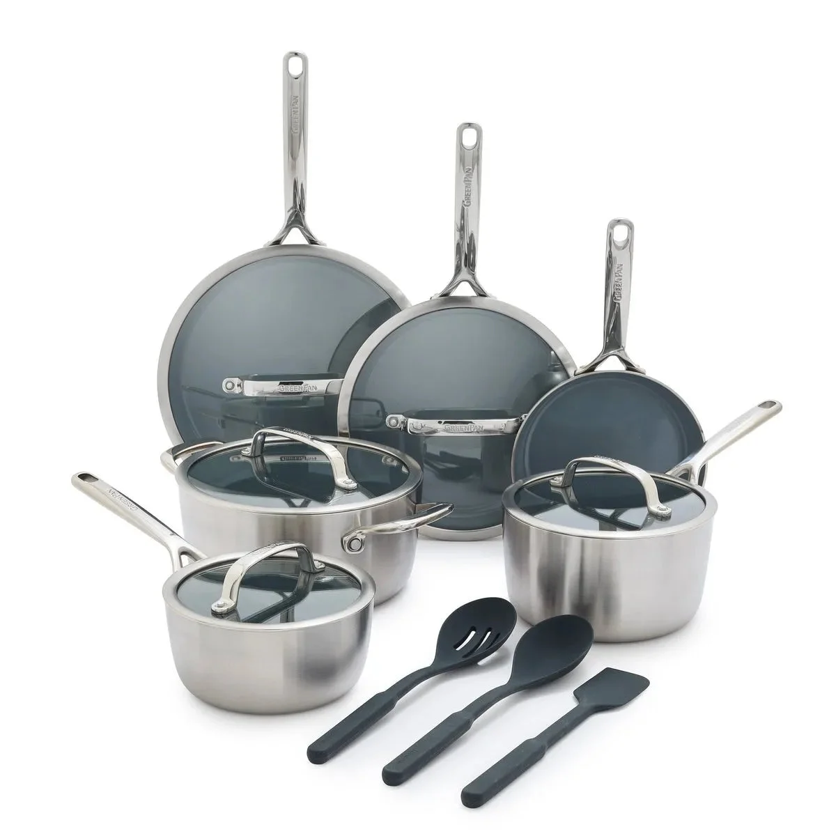 GreenPan GP3 Thermolon 9G Ceramic Nonstick 14-Piece Cookware Set