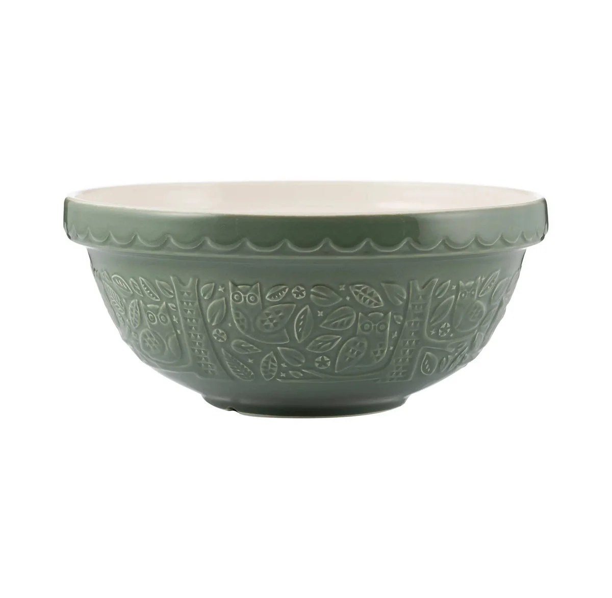 Cole & Mason 90oz Earthenware In The Forest Mixing Bowl- Green