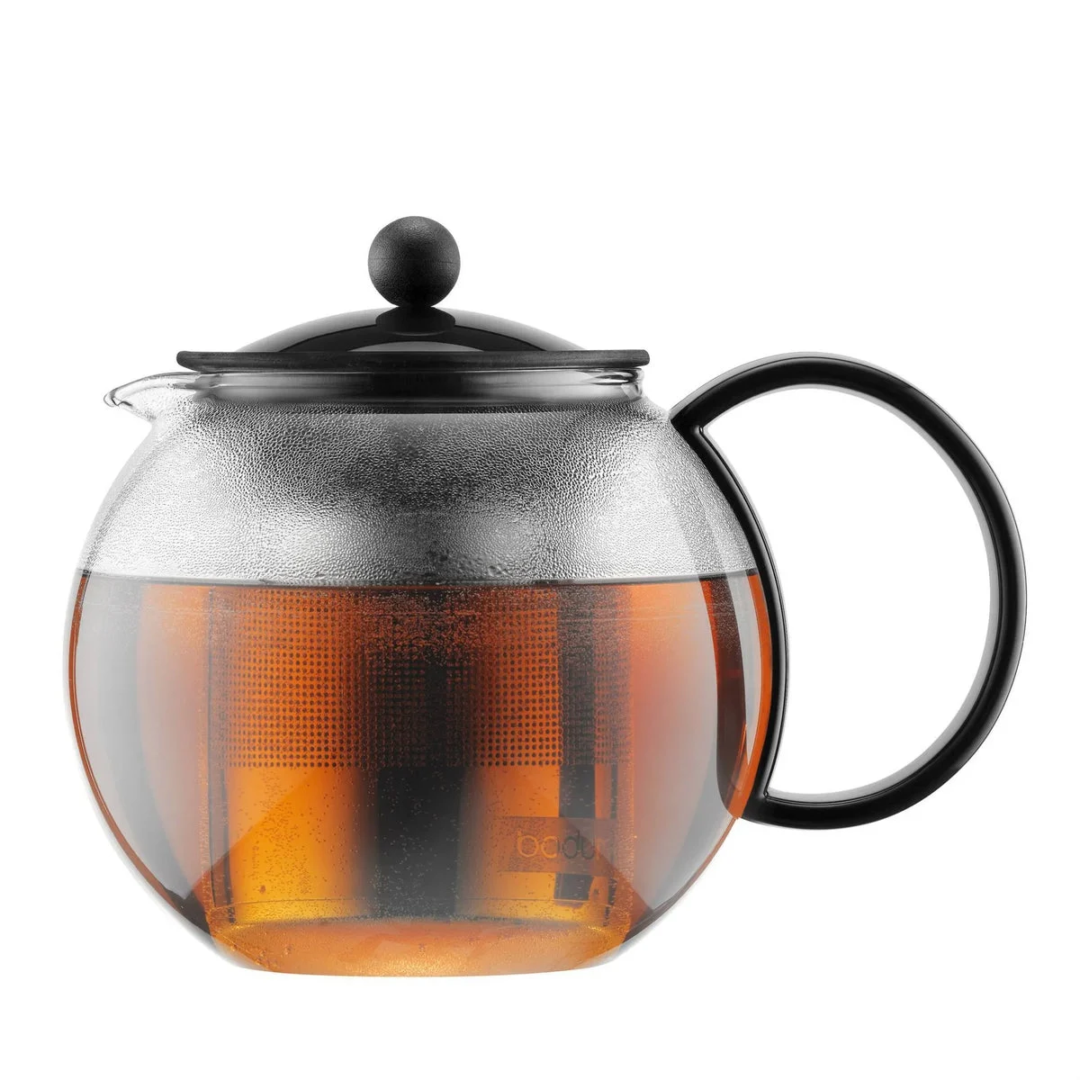 Bodum 34oz Assam Tea Press with Stainless Steel Filter: Glass Teapot & Infuser