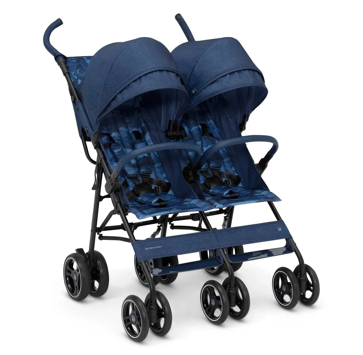 Gapkids babyGap by Delta Children Classic Double Stroller - Navy Camo (See description)