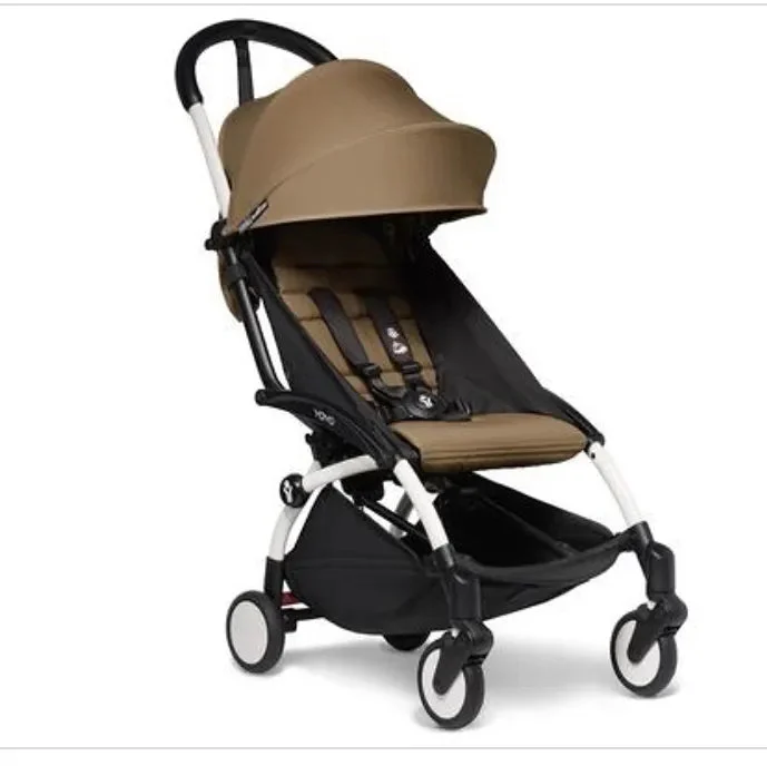 Babyzen Ultra Compact Complete 6+ Stroller - White/Toffee (See Description)