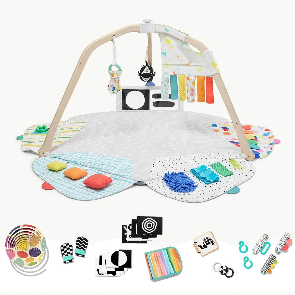 Lovevery The Newborn Gift Set, Play Gym with Sensory Strands and Looker Play Kit